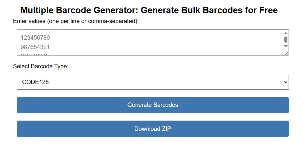 bulk barcode generator