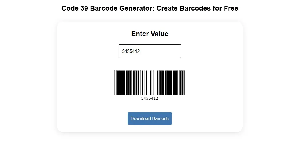 code39 barcode generator