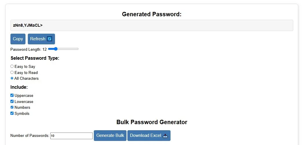 random password generator