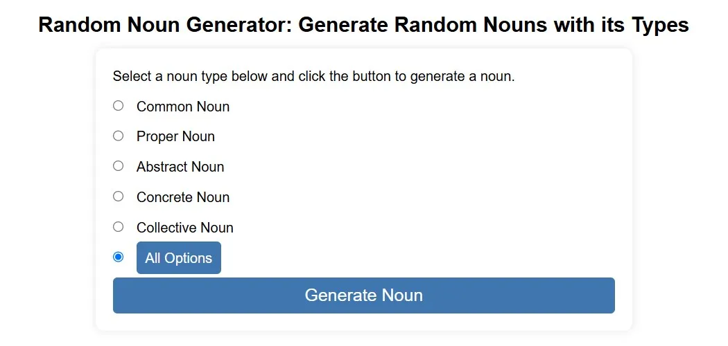 random noun generator